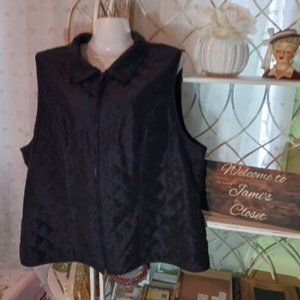 Nice lightweight black quilted vest size 1x